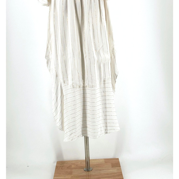 Saylor Womens Midi Peasant Dress Small Cottage Boho Hippie Gauzy Festival - Picture 9 of 11